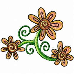 Flowers And Tree Embroidery Design 11 Flowers And Tree Embroidery Design 11